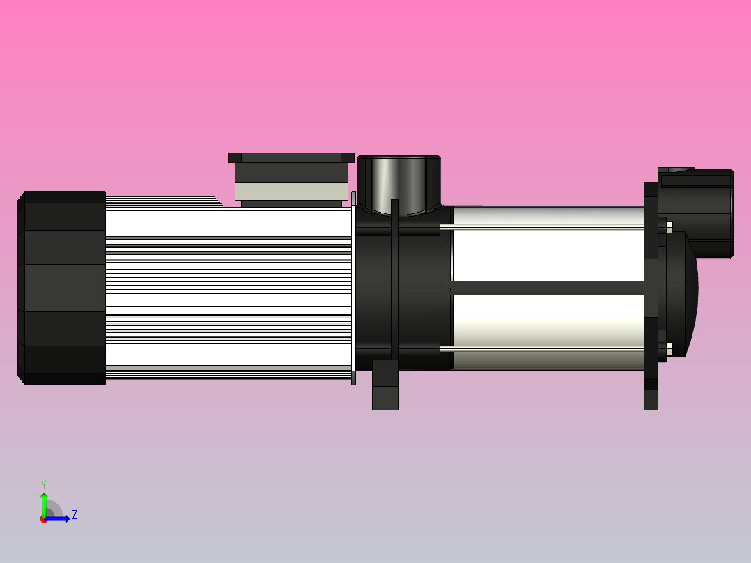 水平增压泵左视图