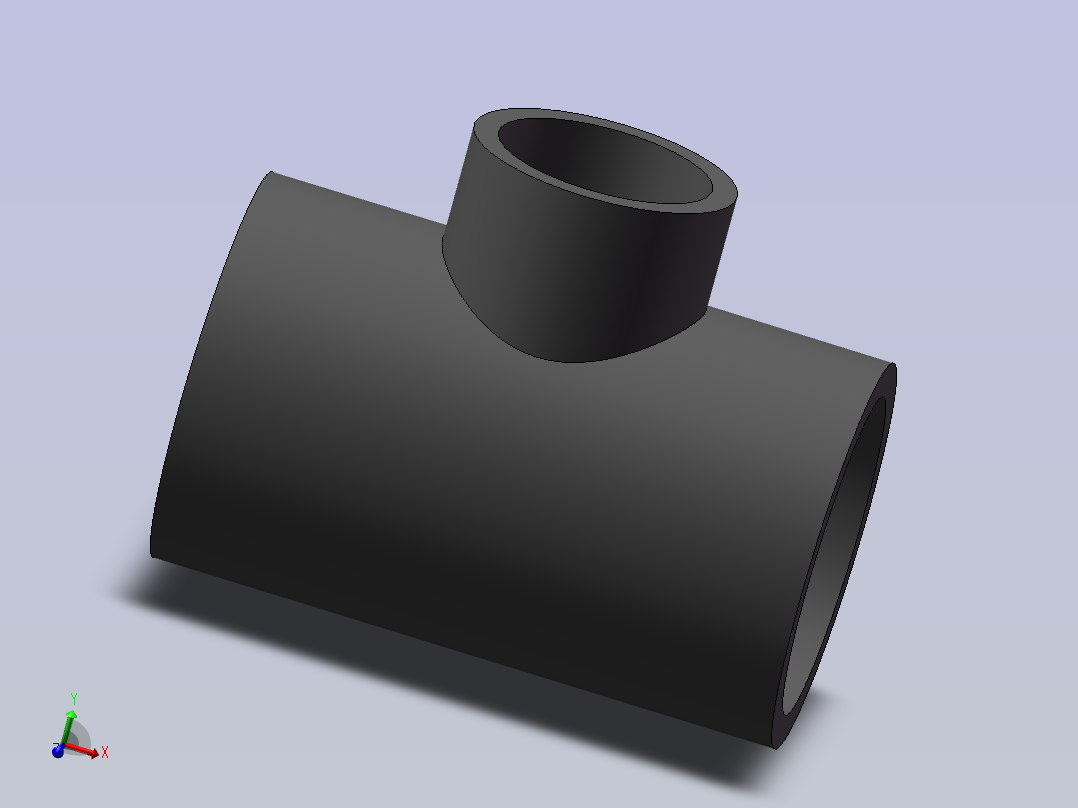 RTee_DN65_40_U-PVC主视图