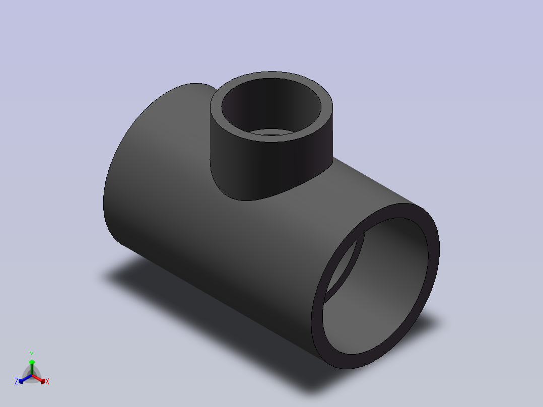 RTee_DN65_40_U-PVC正等轴测图