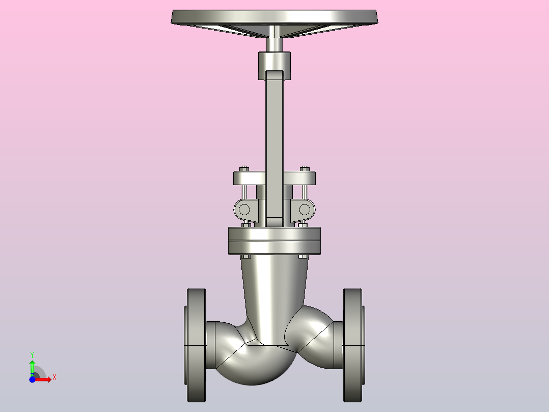 900LbRTJ[DN80]截止阀，阀前视图