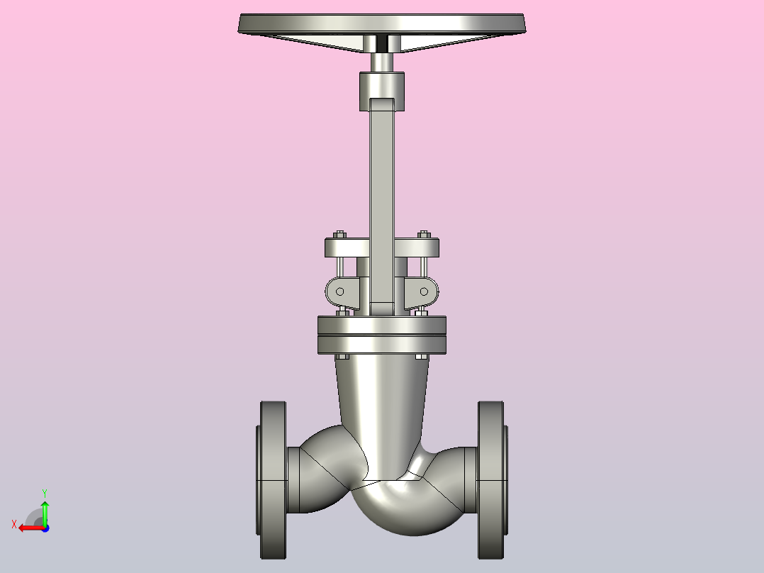 900LbRTJ[DN80]截止阀，阀后视图