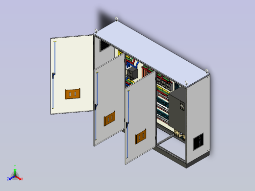 三柜组装双电源630A变频器星三角控制柜