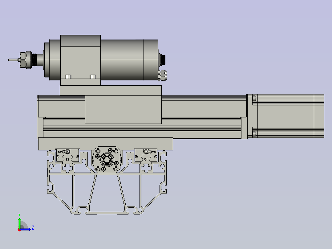 A0004504-CNC X轴重型铝型材 235×125左视图