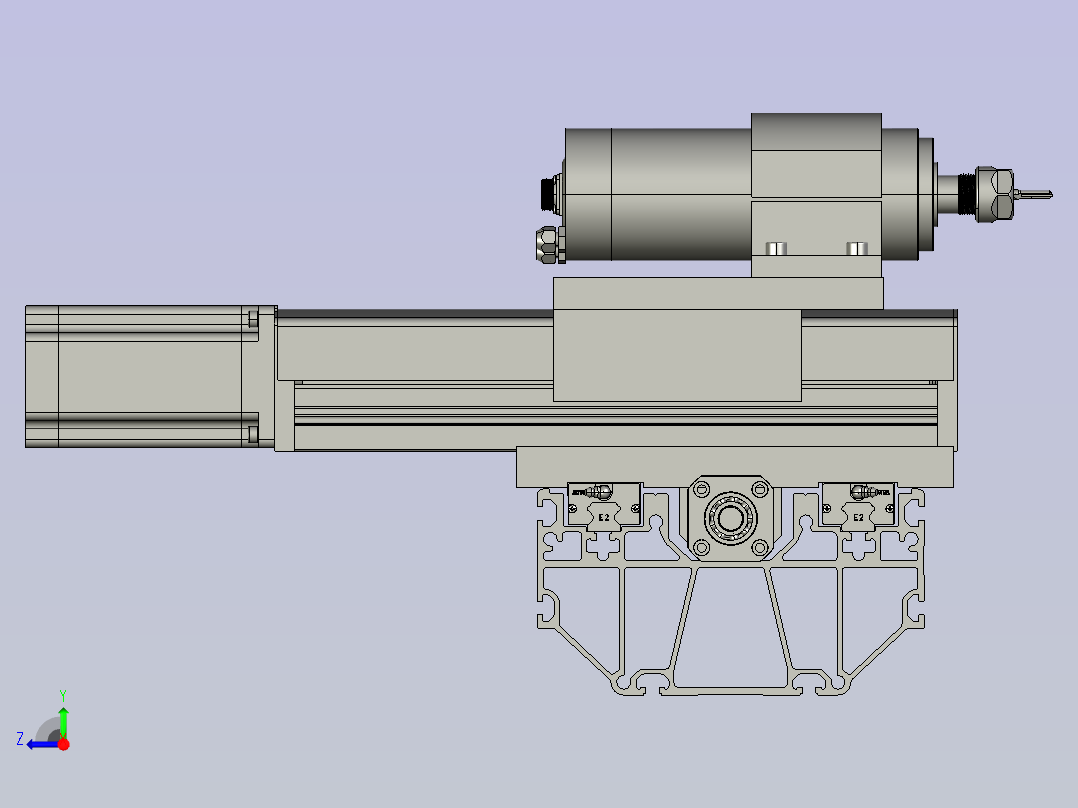 A0004504-CNC X轴重型铝型材 235×125右视图
