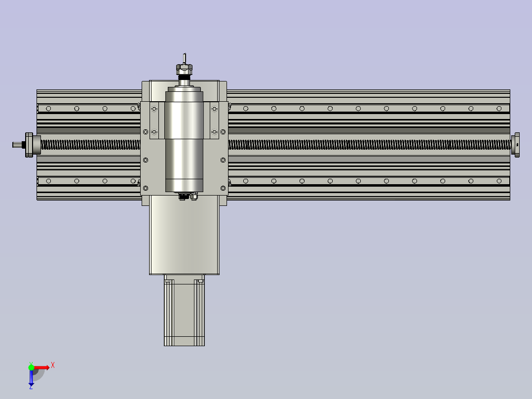 A0004504-CNC X轴重型铝型材 235×125俯视图