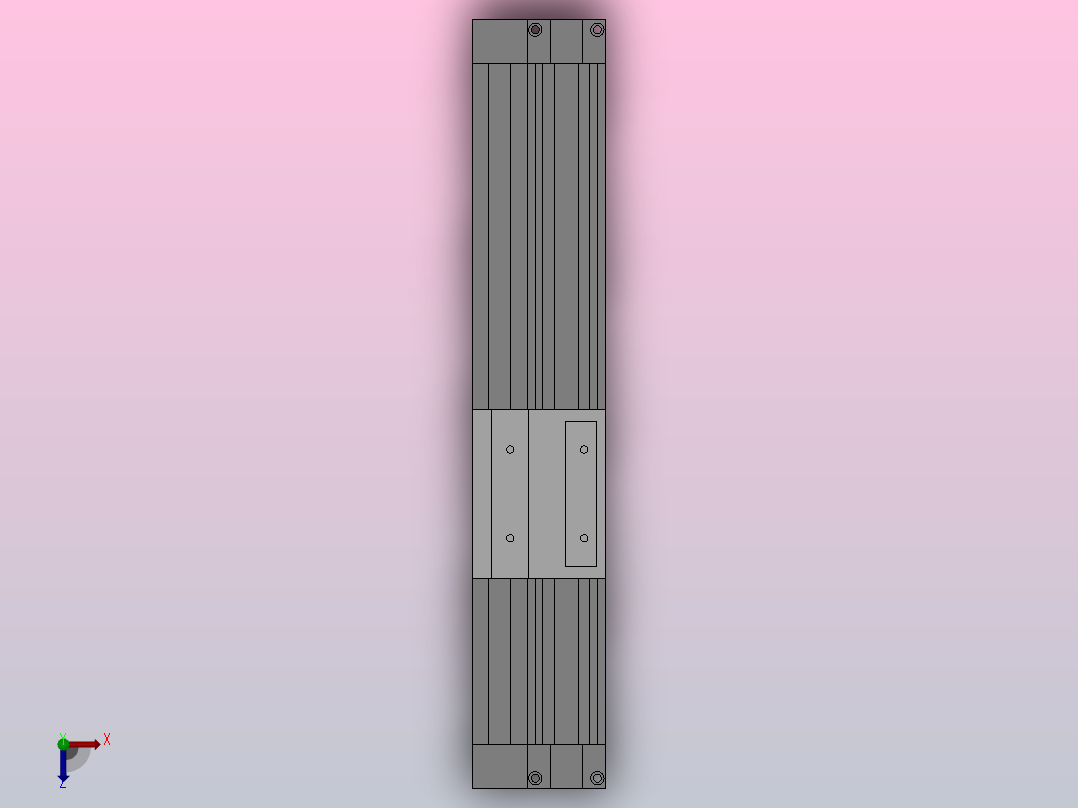 MY1H（25～40）系列机械接合式无杆气缸（直线导轨型）[MY1H25TN-300W]俯视图