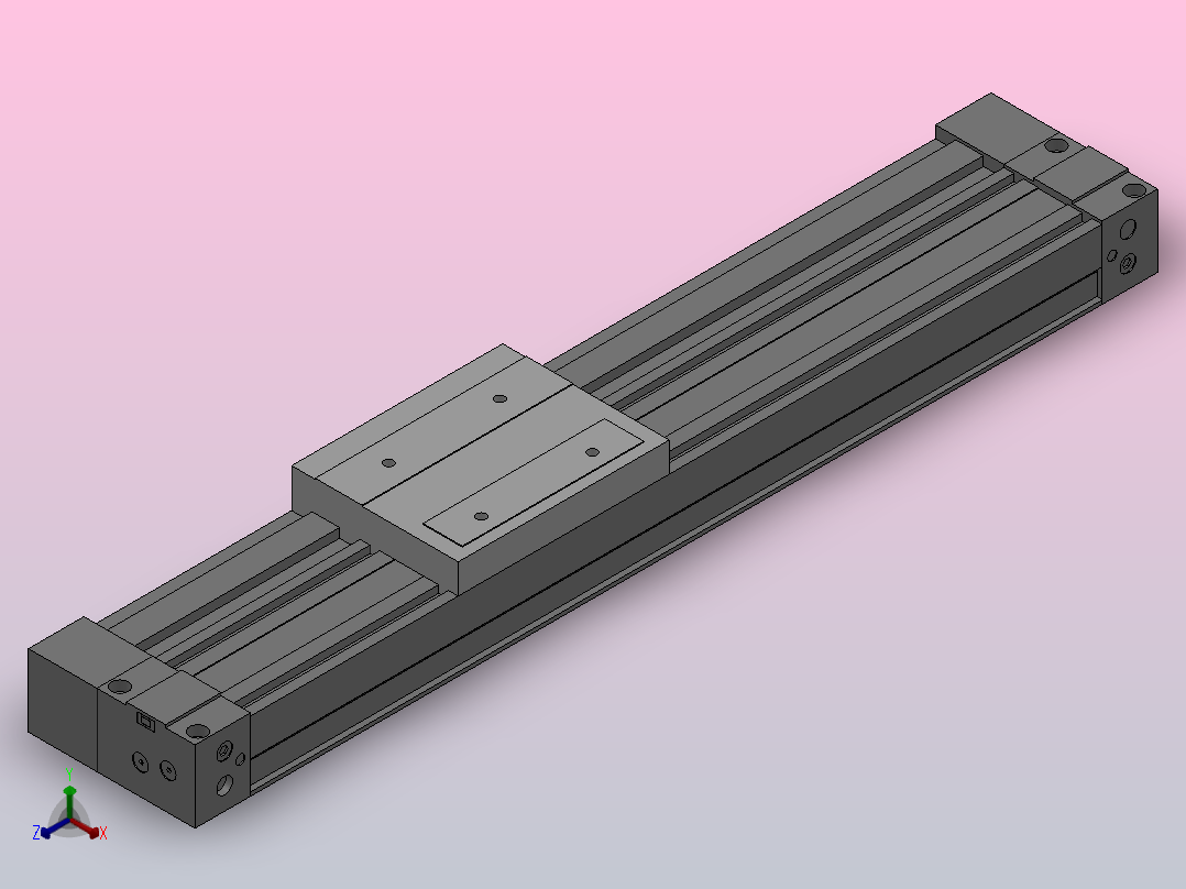 MY1H（25～40）系列机械接合式无杆气缸（直线导轨型）[MY1H25TN-300W]正等轴测图