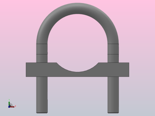 D型管子卡箍_D64-60前视缩略图