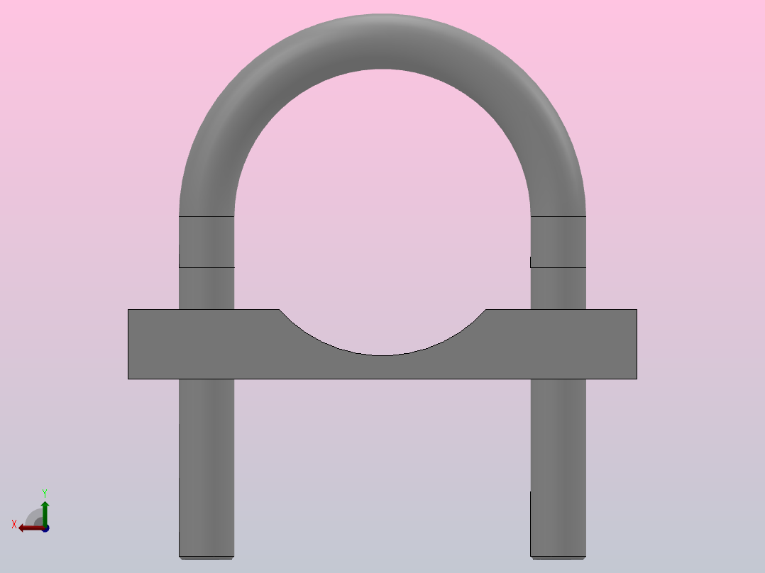 D型管子卡箍_D64-60后视图