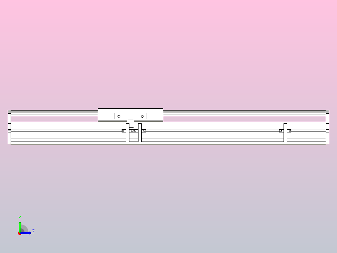MTH14标准螺杆滑台[MTH14-L#-300-M-P20-C3]左视图