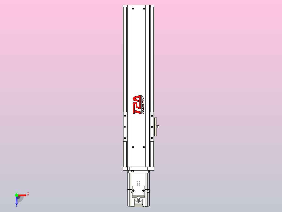 日规模组半封闭丝杆TPA-HNR-85S-1610C-L250-M-Y-P20-N3俯视图