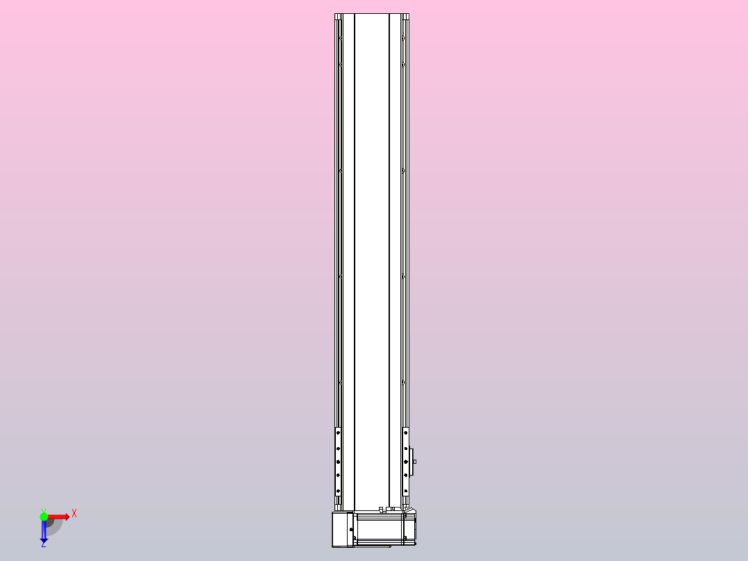 皮带直线轴半封闭可选导轨TPA-HNB-140D-120-L700-LU-C-P40-N3俯视图