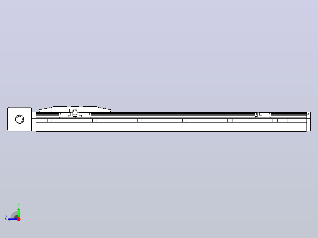 机器人皮带驱动直线轴TPA-GCB-150-P80-L600-DR-M75-N3右视图