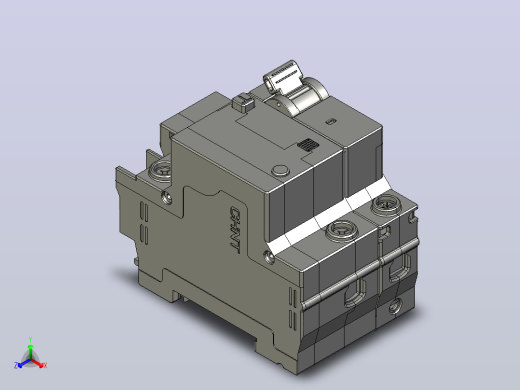 NXBLE-63ZB&amp;1P&amp;N剩余电流动作断路器三维模型202307
