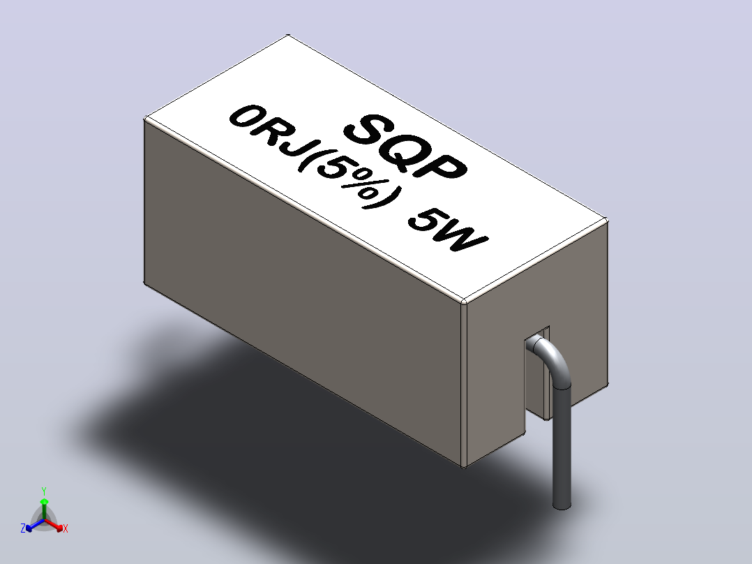 电阻器组RES_SQPH_W_R_%正等轴测图