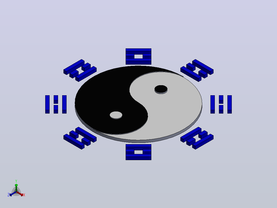 八卦正等轴测图