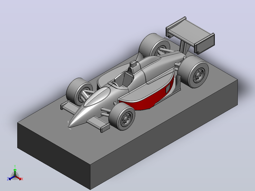 F1 赛车空气动力学分析主视图