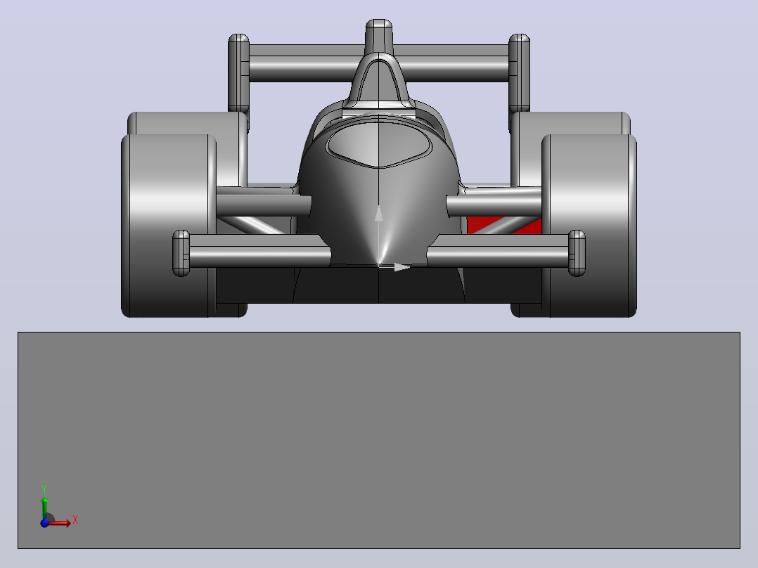 F1 赛车空气动力学分析前视图