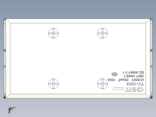 TC-1003接线端子三维模型202409俯视缩略图