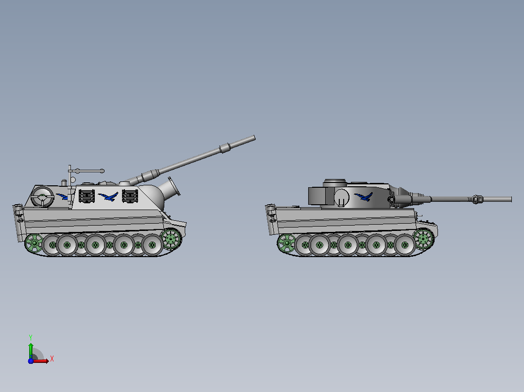 虎式坦克前视图
