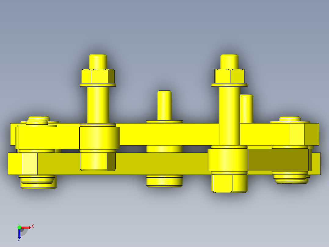 缩放仪式省空间长行程机构俯视图