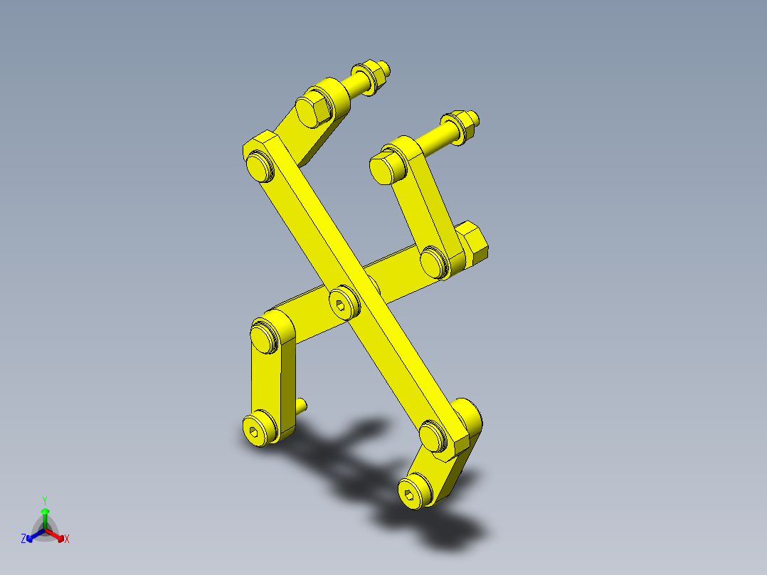 缩放仪式省空间长行程机构正等轴测图