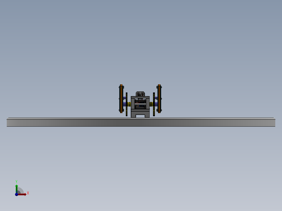 Walking xvii玩具步行机3D图纸 Solidworks2018设计 附多种格式前视图