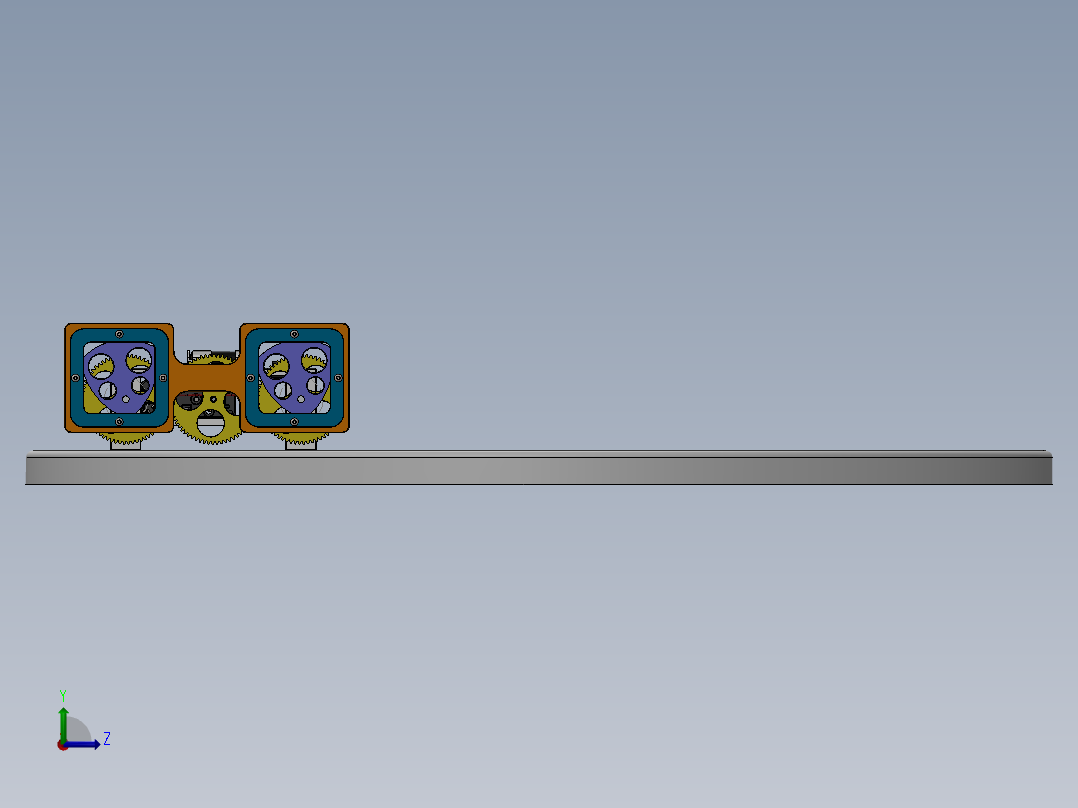 Walking xvii玩具步行机3D图纸 Solidworks2018设计 附多种格式左视图