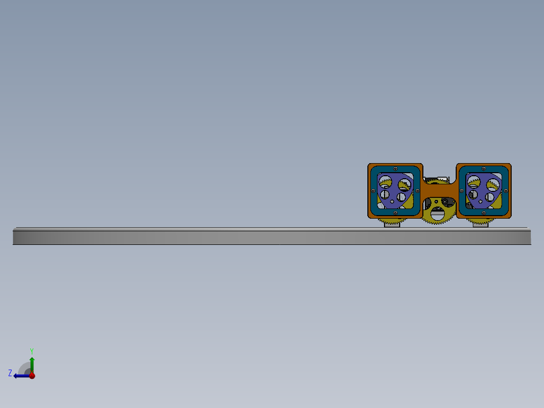 Walking xvii玩具步行机3D图纸 Solidworks2018设计 附多种格式右视图