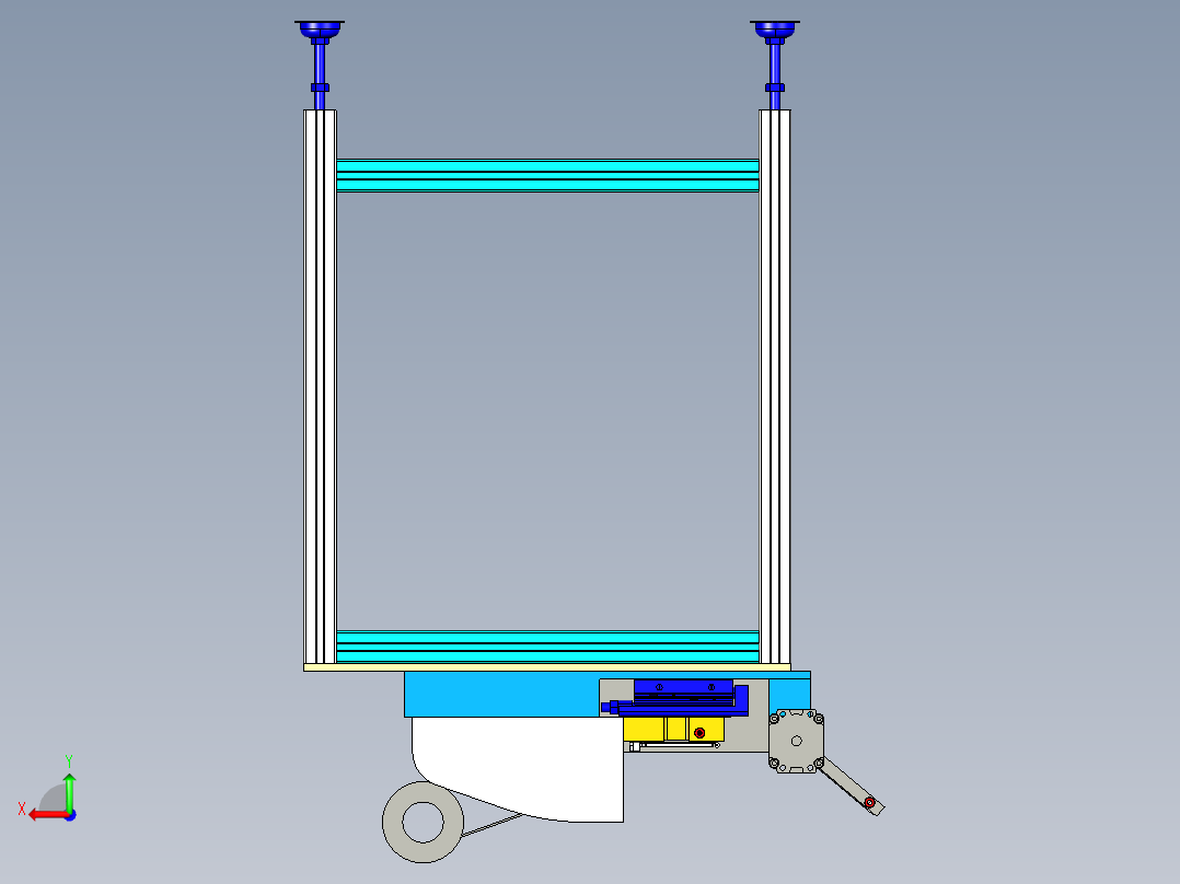 半自动贴膜机后视图