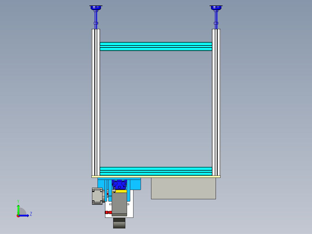 半自动贴膜机左视图