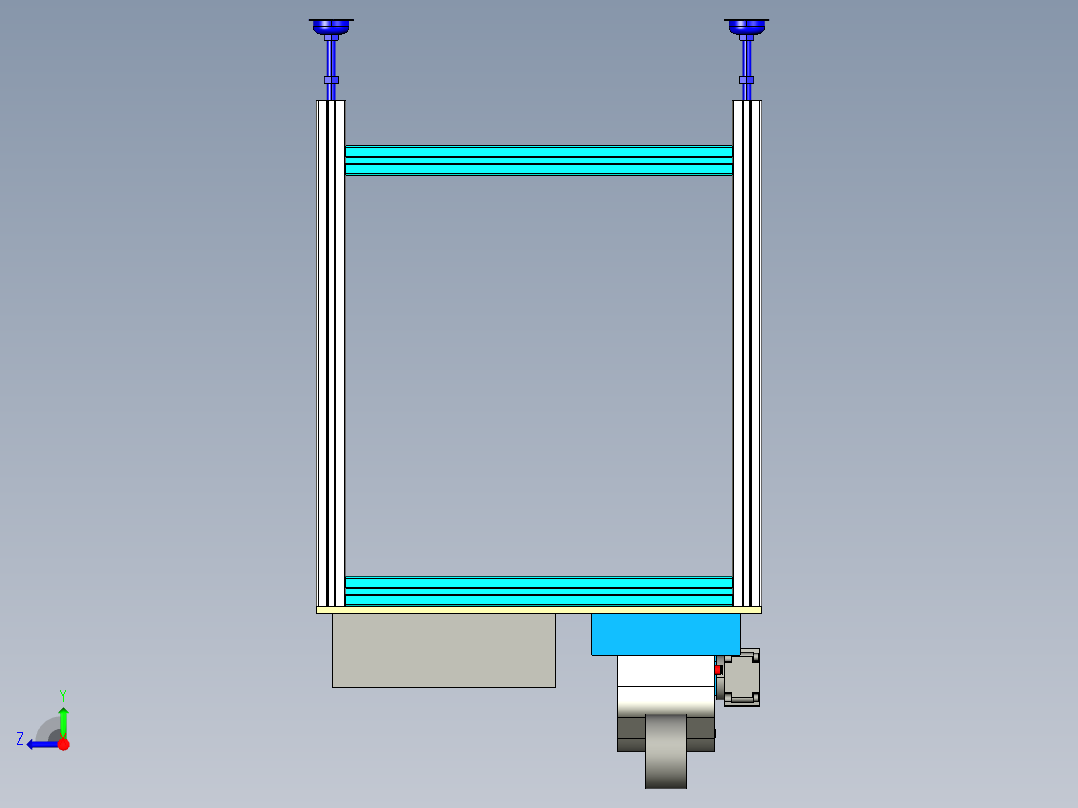 半自动贴膜机右视图