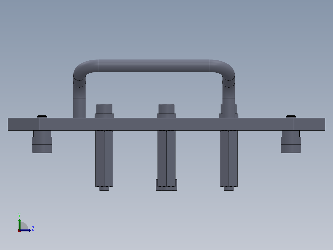 成型薄板零件的吸附夹具左视图