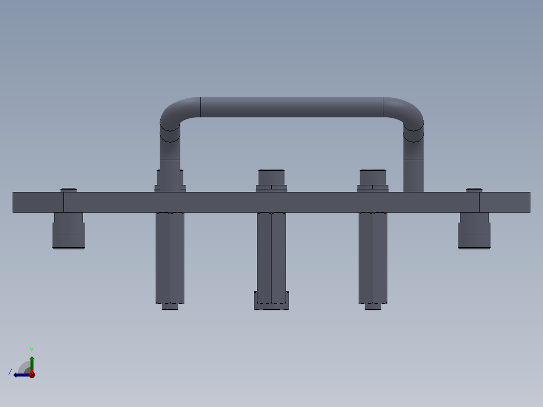 成型薄板零件的吸附夹具右视图