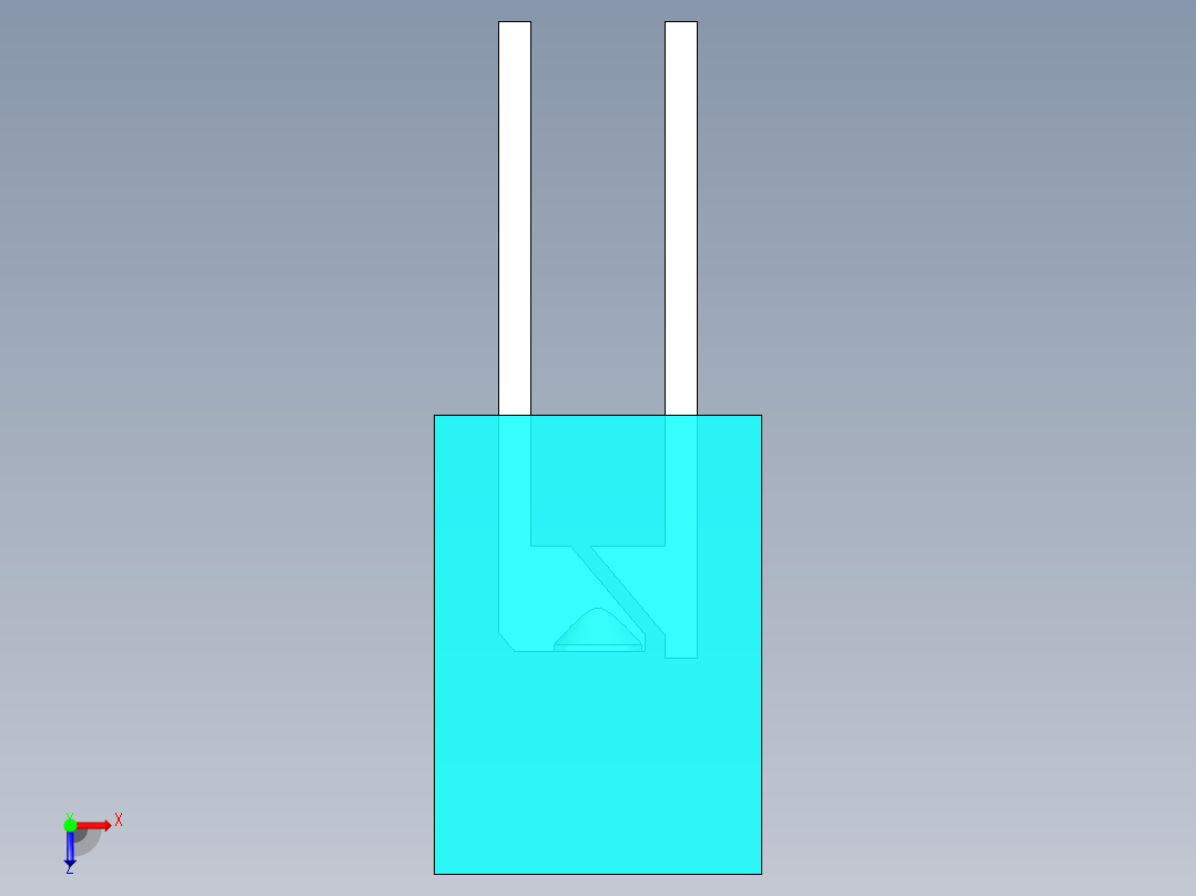 LED_Rectangular_Cyan_2x5x7mm俯视图