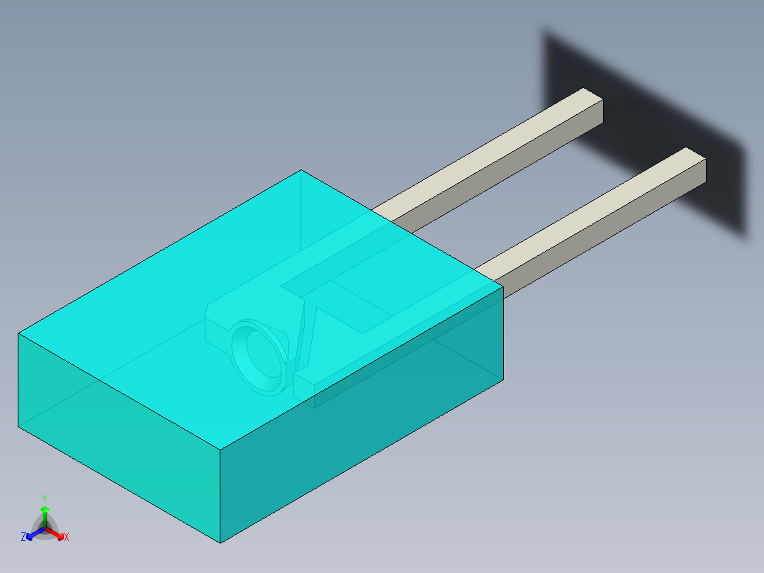 LED_Rectangular_Cyan_2x5x7mm正等轴测图