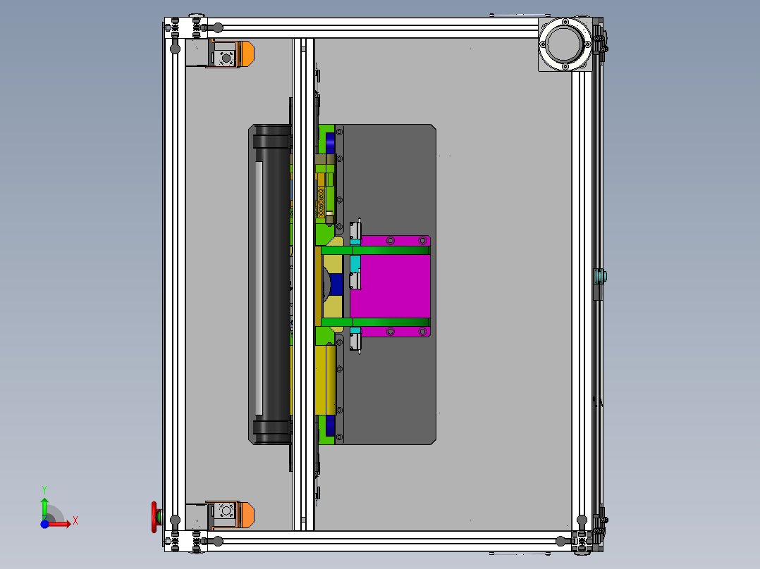 减震垫压组装半自动设备前视图