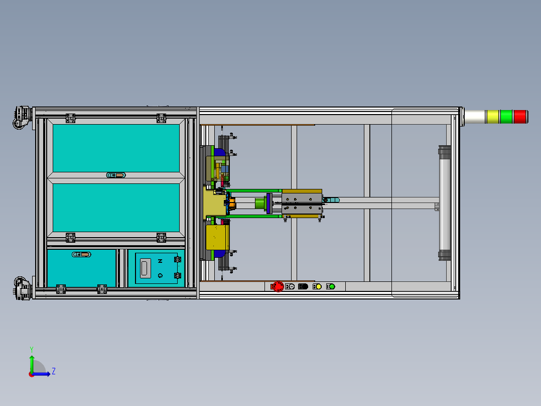 减震垫压组装半自动设备左视图