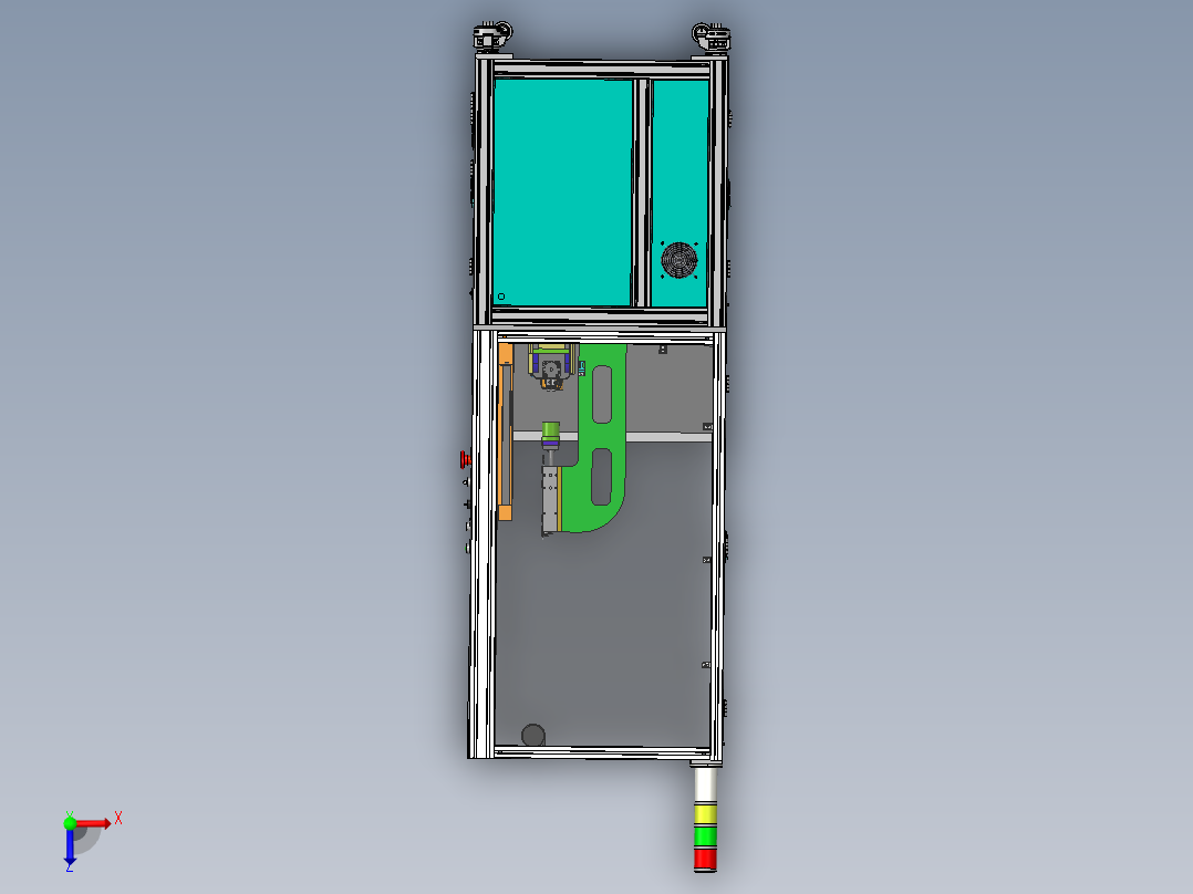 减震垫压组装半自动设备俯视图