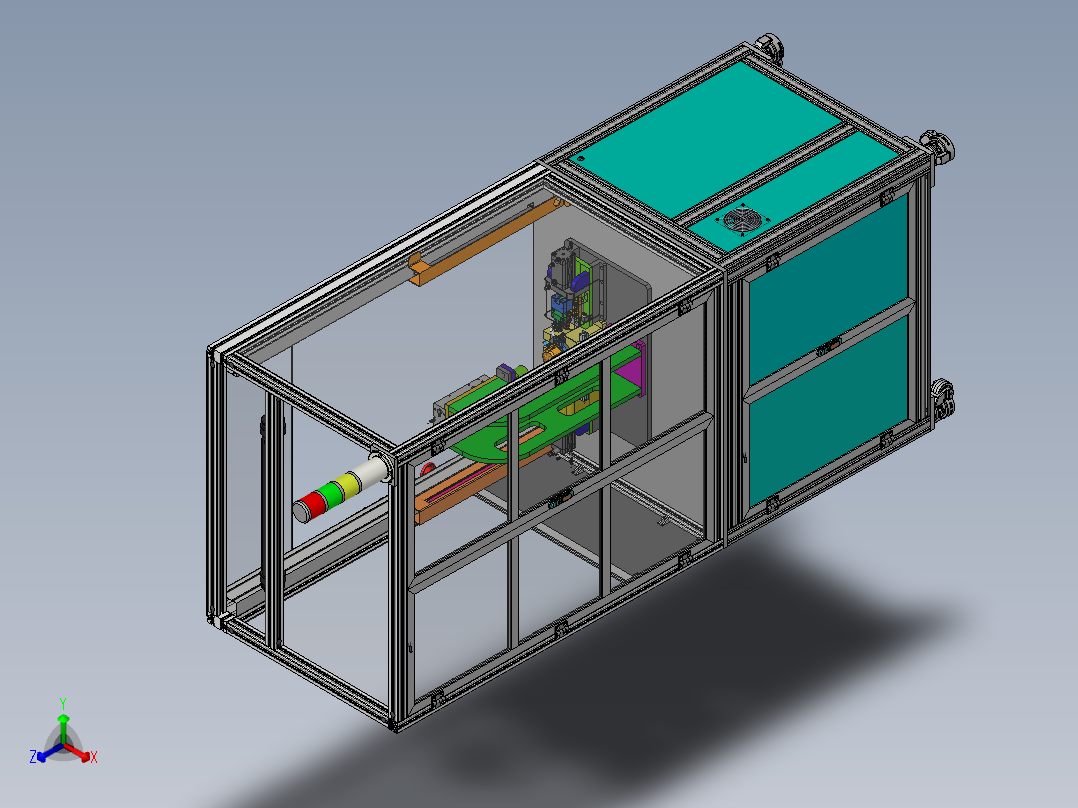 减震垫压组装半自动设备正等轴测图