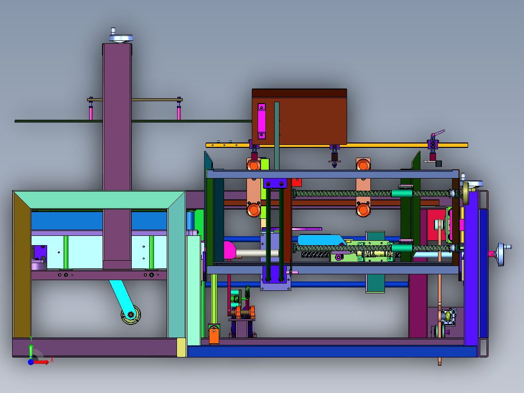 电商快递纸箱开箱封底机前视图