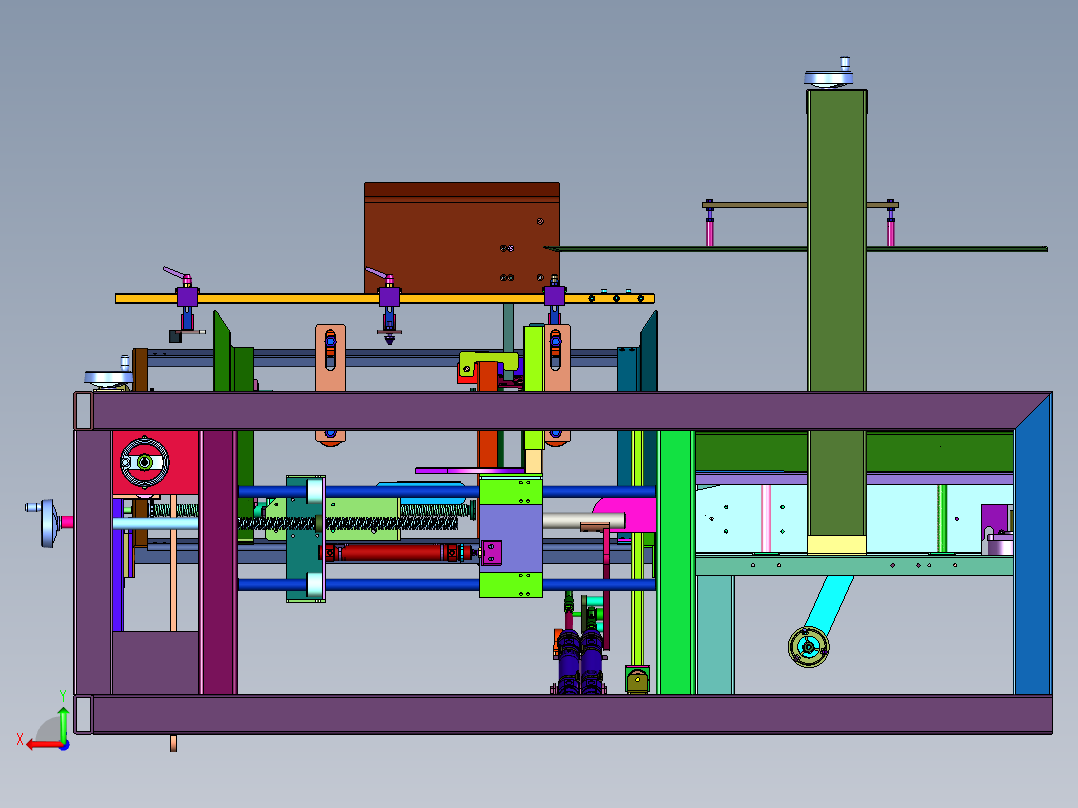 电商快递纸箱开箱封底机后视图