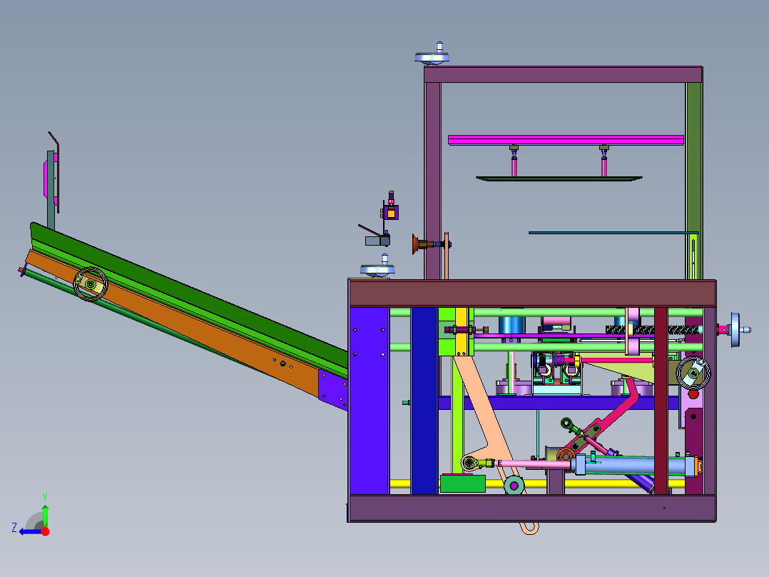 电商快递纸箱开箱封底机右视图