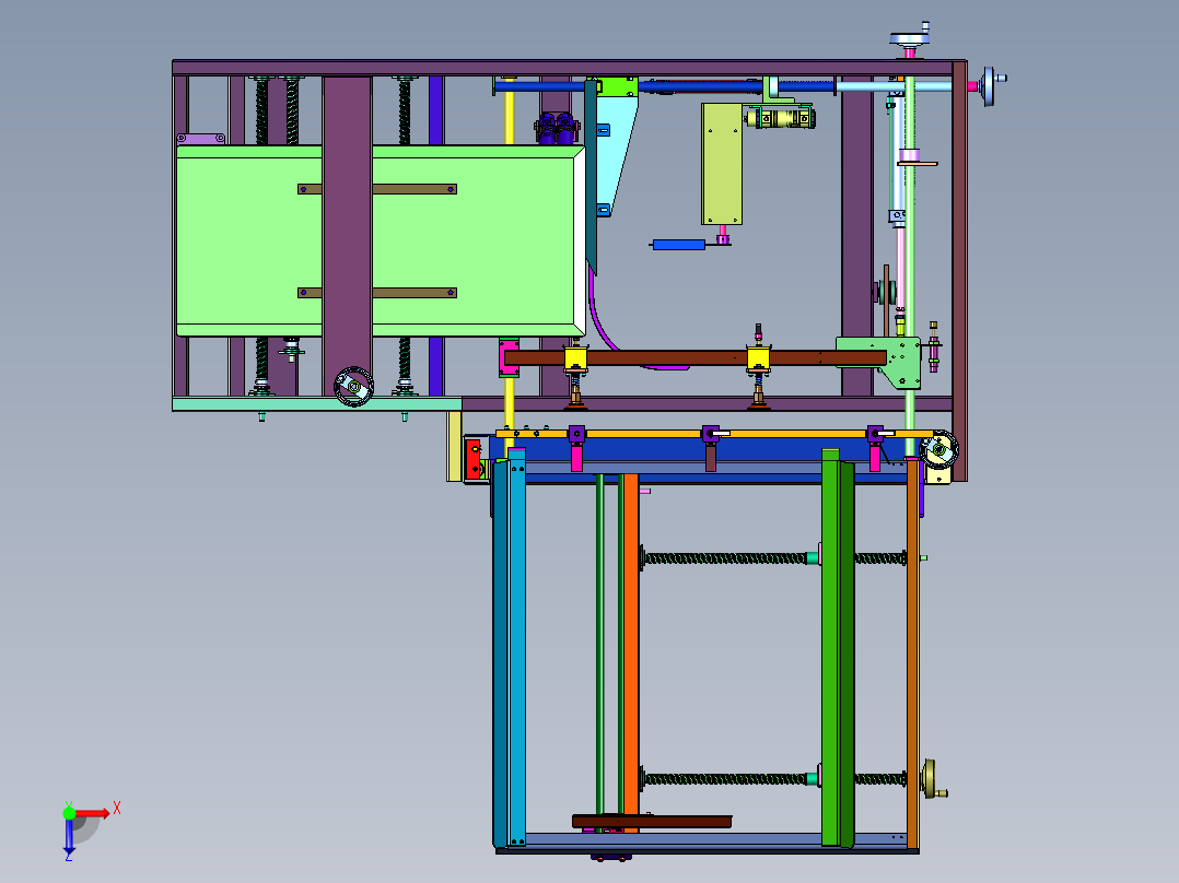 电商快递纸箱开箱封底机俯视图