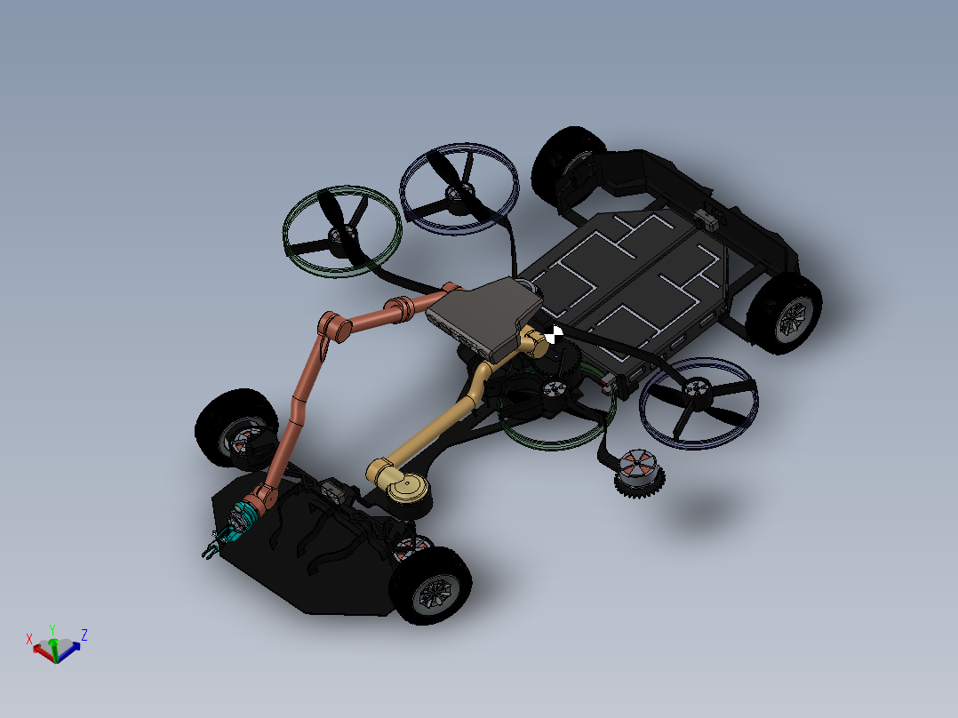 混合四轴飞行器