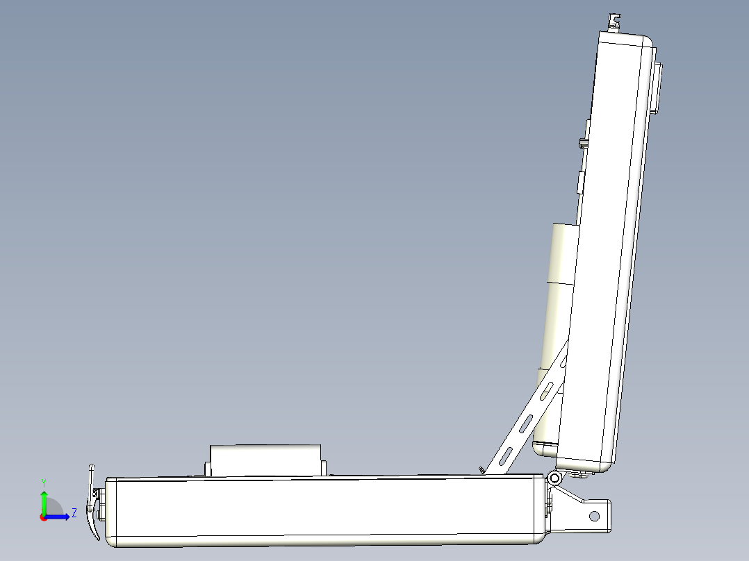 手提式工具箱左视图