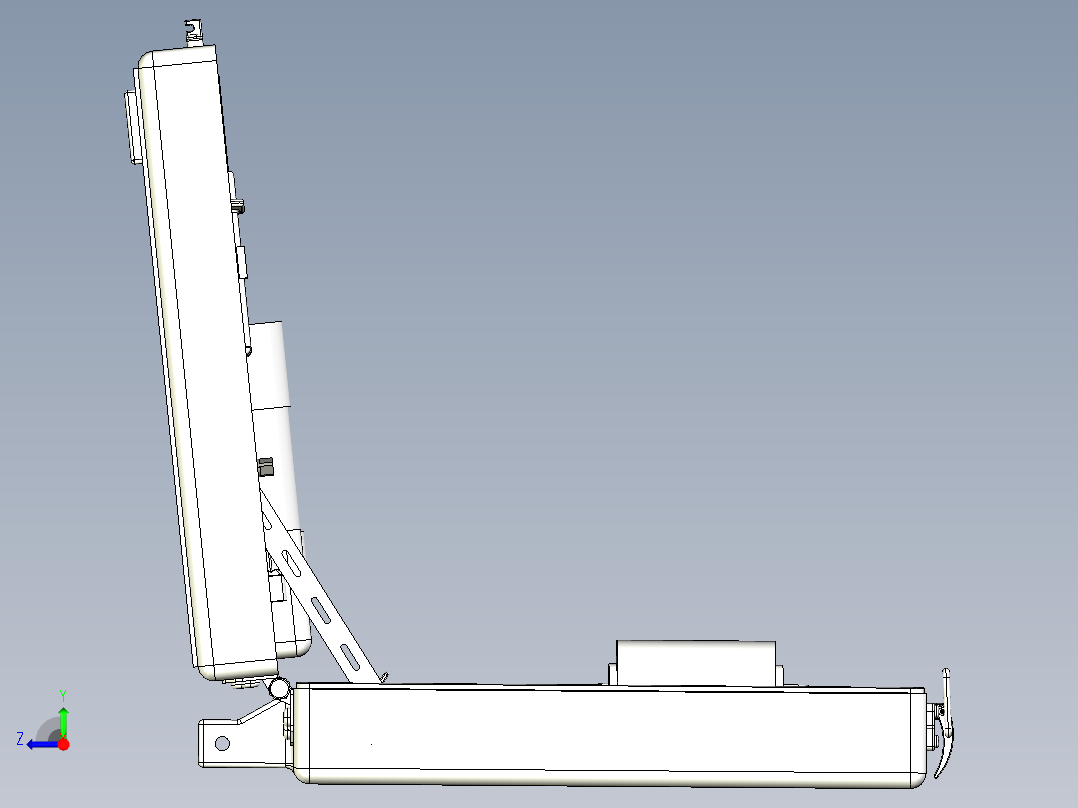 手提式工具箱右视图
