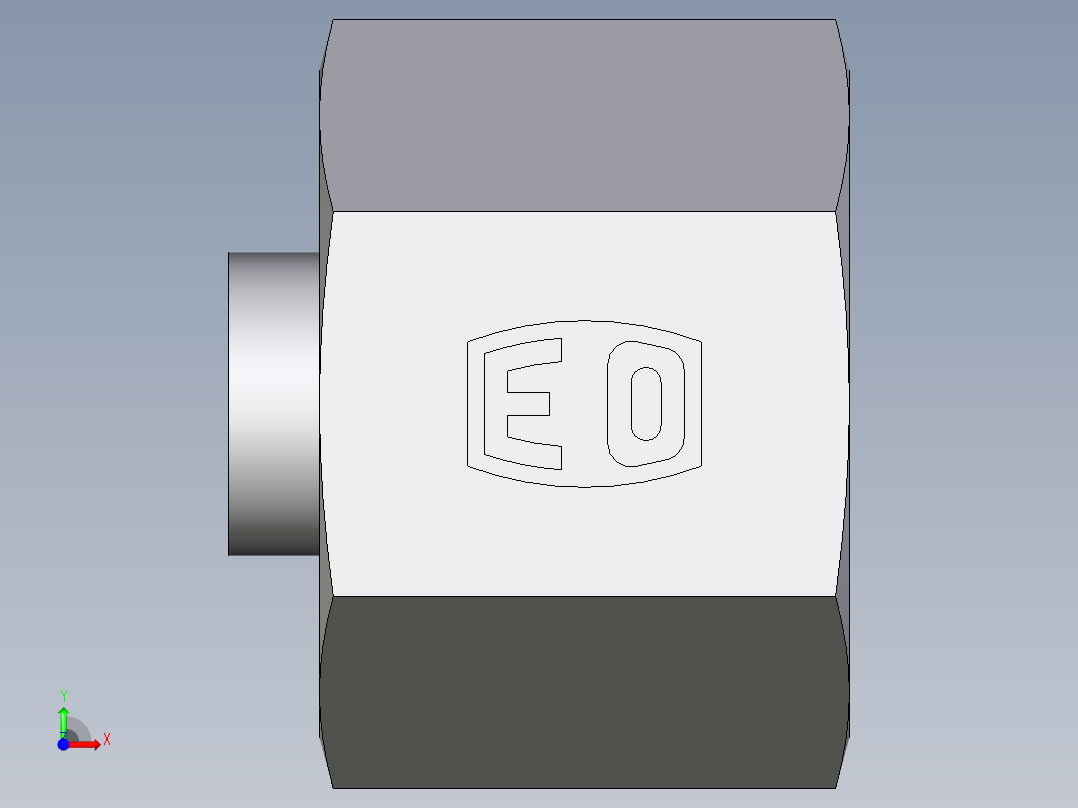 卡套式工业通用硬管接头EO_Blanking_plug_with_nut_for_cones_VKAM10SCF前视图
