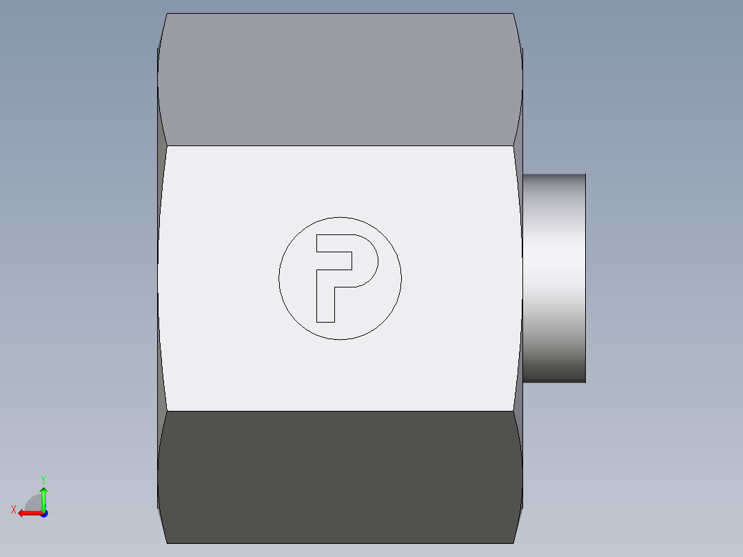 卡套式工业通用硬管接头EO_Blanking_plug_with_nut_for_cones_VKAM10SCF后视图