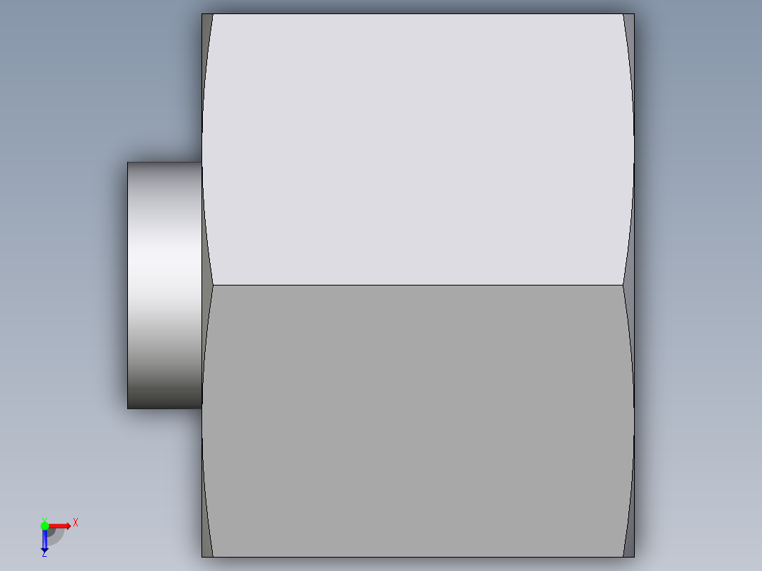 卡套式工业通用硬管接头EO_Blanking_plug_with_nut_for_cones_VKAM10SCF俯视图
